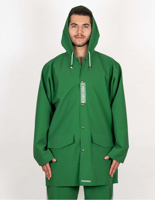 A men's variation of the simple 3/4-length waterproof jacket 901 - BeMoreGreen