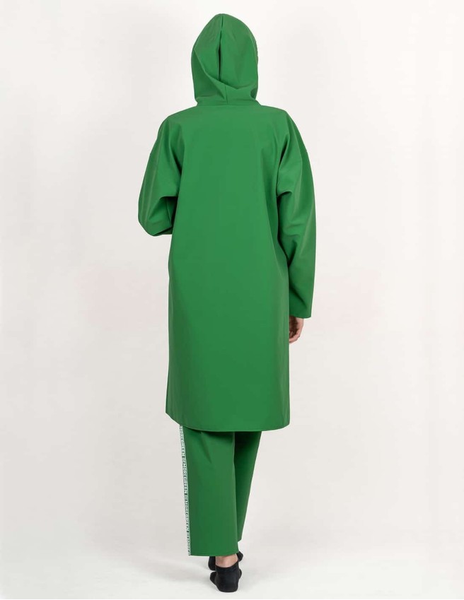 Be More Green - Lekki, przeciwdeszczowy płaszcz do kolan 907